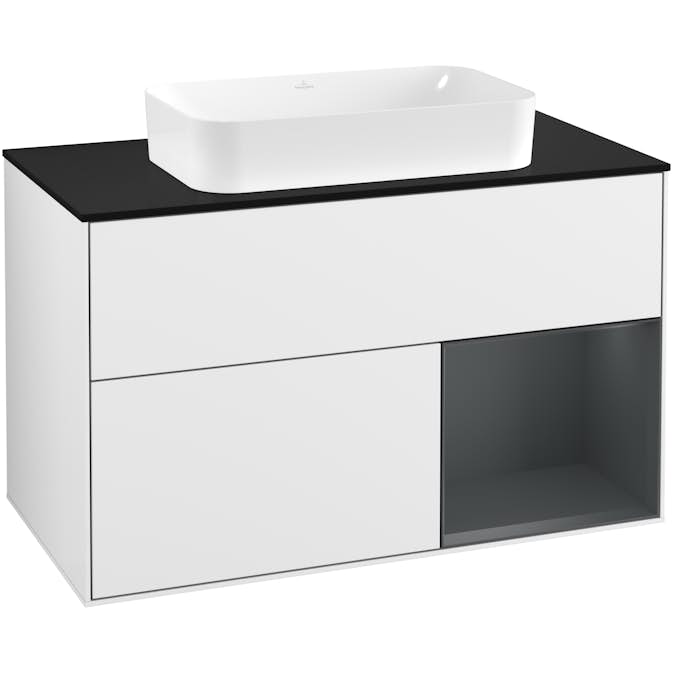 Tvättställsskåp Villeroy & Boch Finion med 2 Lådor Hylla och Bänkskiva för Fristående Tvättställ