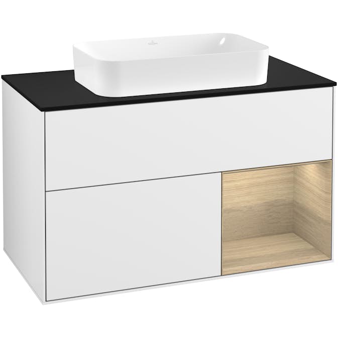 Tvättställsskåp Villeroy & Boch Finion med 2 Lådor Hylla och Bänkskiva för Fristående Tvättställ