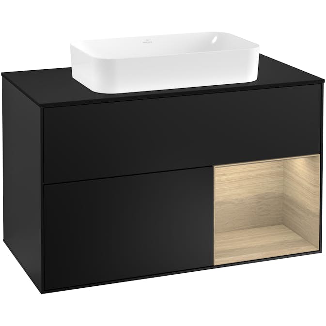 Tvättställsskåp Villeroy & Boch Finion med 2 Lådor Hylla och Bänkskiva för Fristående Tvättställ