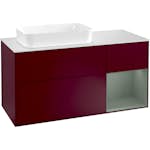 Tvättställsskåp Villeroy & Boch Finion med 3 Lådor Hylla och Bänkskiva för Ocentrerat Fristående Tvättställ