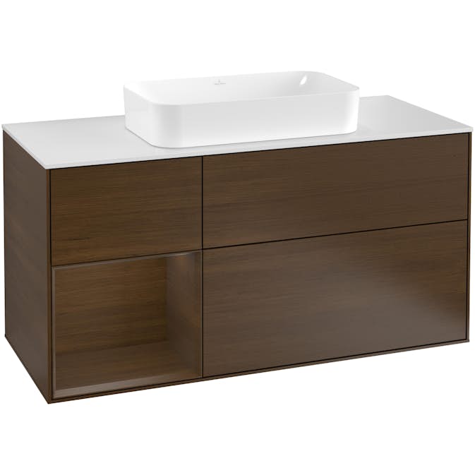Tvättställsskåp Villeroy & Boch Finion med 3 Lådor Hylla och Bänkskiva för Fristående Tvättställ