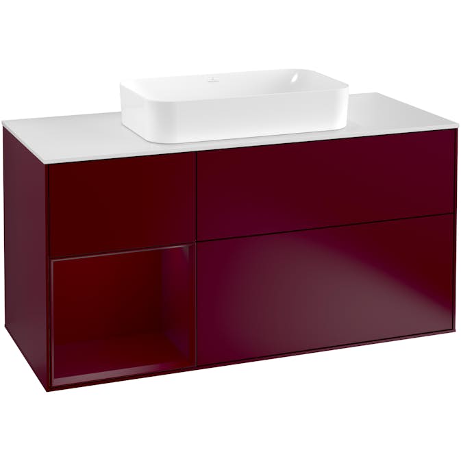 Tvättställsskåp Villeroy & Boch Finion med 3 Lådor Hylla och Bänkskiva för Fristående Tvättställ