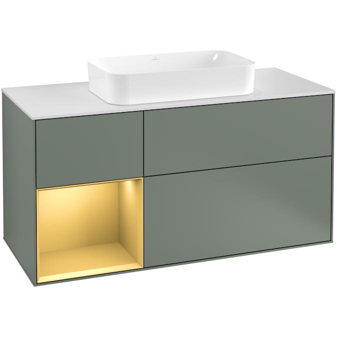 Tvättställsskåp Villeroy & Boch Finion med 3 Lådor Hylla och Bänkskiva för Fristående Tvättställ