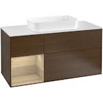 Tvättställsskåp Villeroy & Boch Finion med 3 Lådor Hylla och Bänkskiva för Fristående Tvättställ