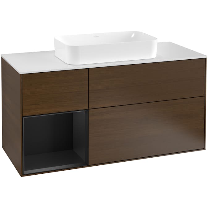Tvättställsskåp Villeroy & Boch Finion med 3 Lådor Hylla och Bänkskiva för Fristående Tvättställ