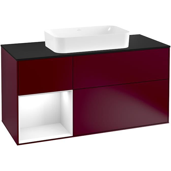 Tvättställsskåp Villeroy & Boch Finion med 3 Lådor Hylla och Bänkskiva för Fristående Tvättställ