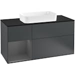 Tvättställsskåp Villeroy & Boch Finion med 3 Lådor Hylla och Bänkskiva för Fristående Tvättställ