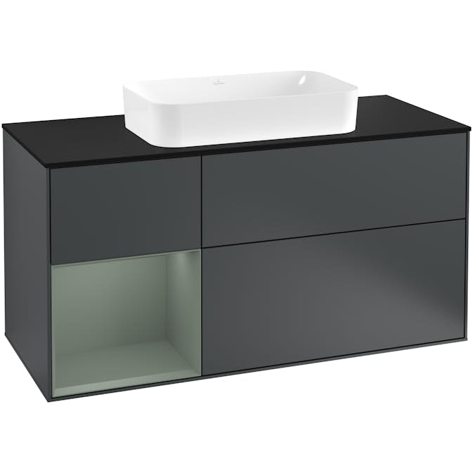 Tvättställsskåp Villeroy & Boch Finion med 3 Lådor Hylla och Bänkskiva för Fristående Tvättställ