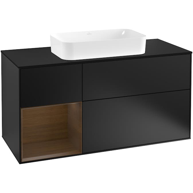 Tvättställsskåp Villeroy & Boch Finion med 3 Lådor Hylla och Bänkskiva för Fristående Tvättställ
