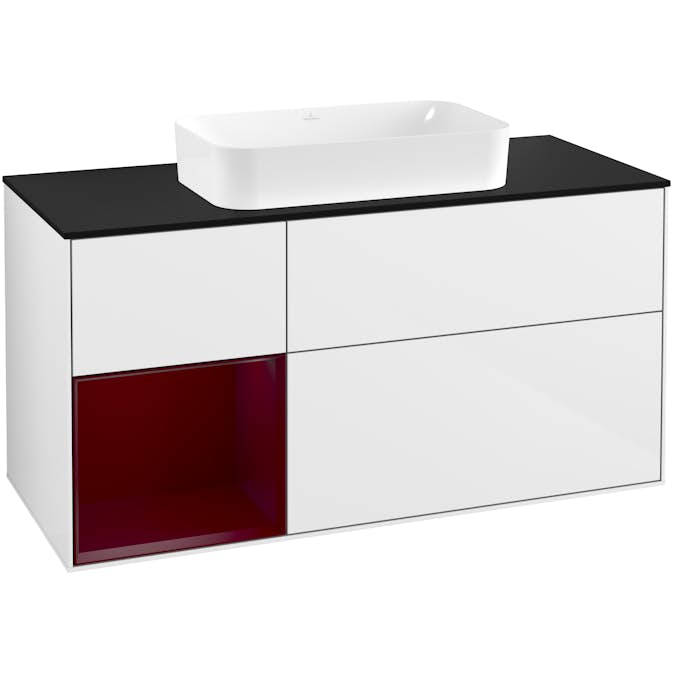 Tvättställsskåp Villeroy & Boch Finion med 3 Lådor Hylla och Bänkskiva för Fristående Tvättställ