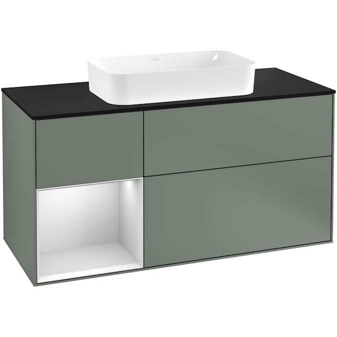 Tvättställsskåp Villeroy & Boch Finion med 3 Lådor Hylla och Bänkskiva för Fristående Tvättställ