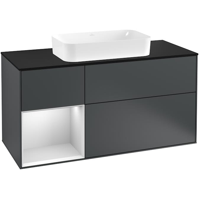 Tvättställsskåp Villeroy & Boch Finion med 3 Lådor Hylla och Bänkskiva för Fristående Tvättställ