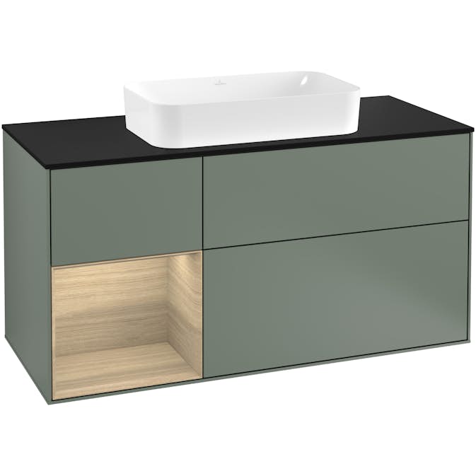 Tvättställsskåp Villeroy & Boch Finion med 3 Lådor Hylla och Bänkskiva för Fristående Tvättställ