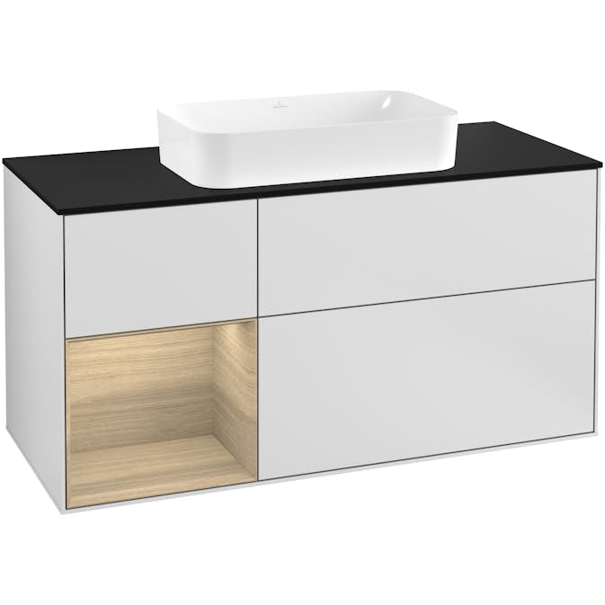 Tvättställsskåp Villeroy & Boch Finion med 3 Lådor Hylla och Bänkskiva för Fristående Tvättställ