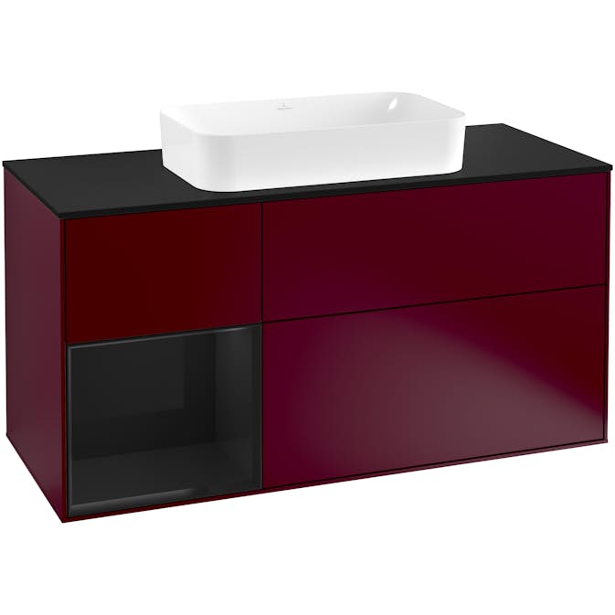 Tvättställsskåp Villeroy & Boch Finion med 3 Lådor Hylla och Bänkskiva för Fristående Tvättställ