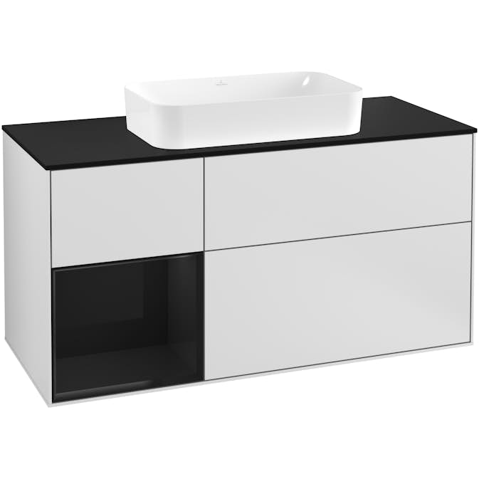 Tvättställsskåp Villeroy & Boch Finion med 3 Lådor Hylla och Bänkskiva för Fristående Tvättställ