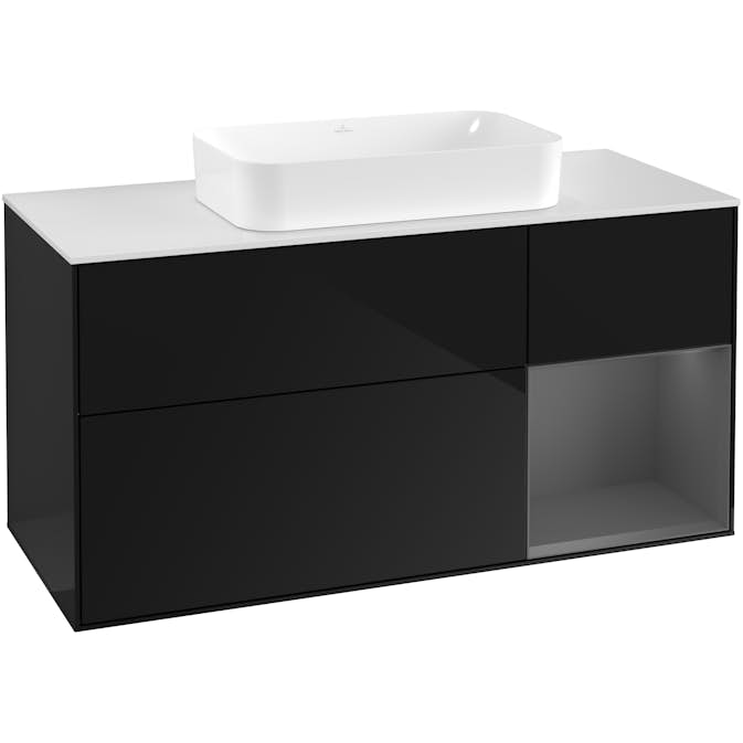 Tvättställsskåp Villeroy & Boch Finion med 3 Lådor Hylla och Bänkskiva för Fristående Tvättställ
