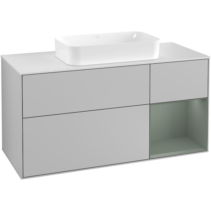 Tvättställsskåp Villeroy & Boch Finion med 3 Lådor Hylla och Bänkskiva för Fristående Tvättställ
