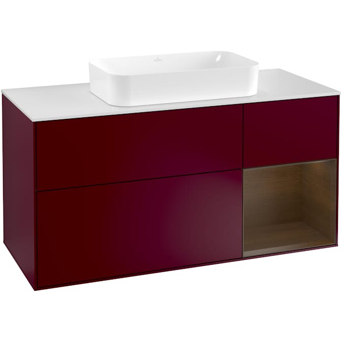 Tvättställsskåp Villeroy & Boch Finion med 3 Lådor Hylla och Bänkskiva för Fristående Tvättställ