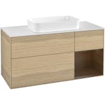 Tvättställsskåp Villeroy & Boch Finion med 3 Lådor Hylla och Bänkskiva för Fristående Tvättställ
