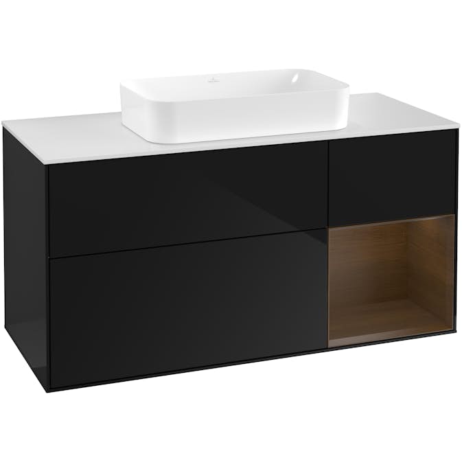 Tvättställsskåp Villeroy & Boch Finion med 3 Lådor Hylla och Bänkskiva för Fristående Tvättställ