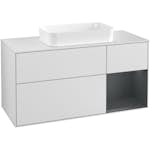 Tvättställsskåp Villeroy & Boch Finion med 3 Lådor Hylla och Bänkskiva för Fristående Tvättställ