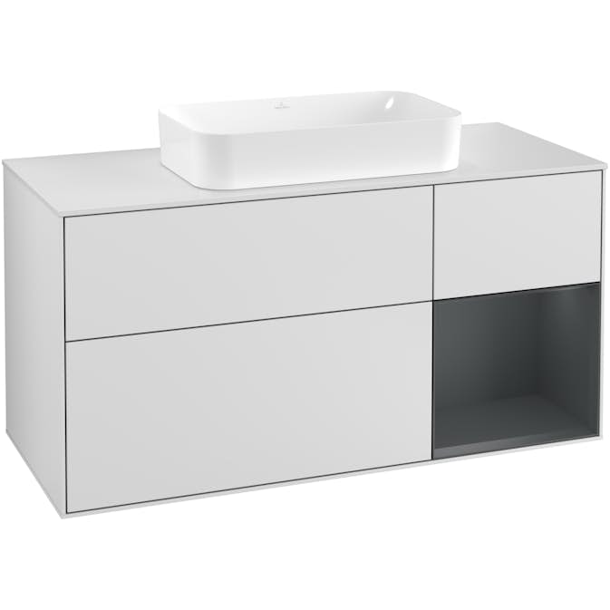 Tvättställsskåp Villeroy & Boch Finion med 3 Lådor Hylla och Bänkskiva för Fristående Tvättställ