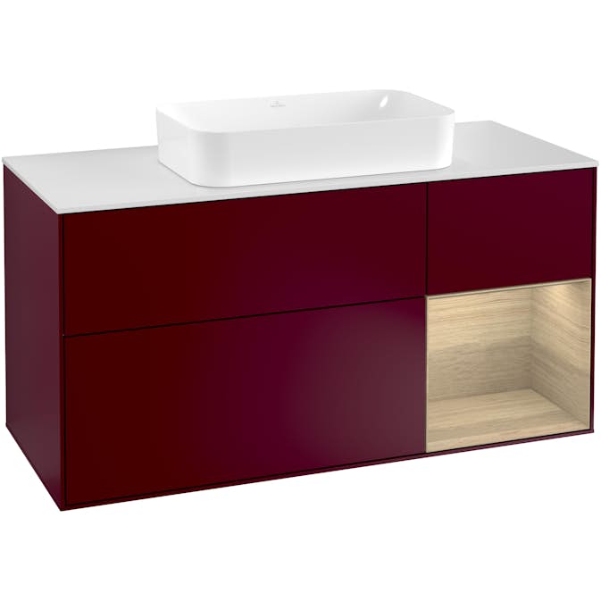 Tvättställsskåp Villeroy & Boch Finion med 3 Lådor Hylla och Bänkskiva för Fristående Tvättställ