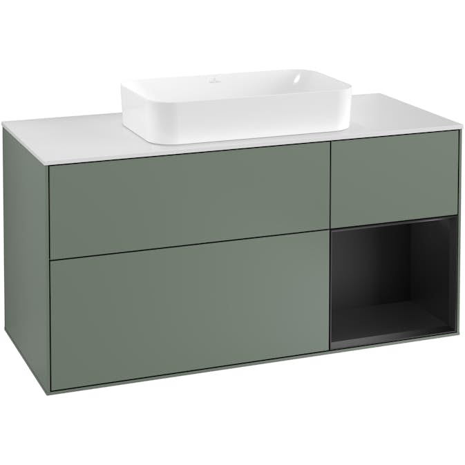 Tvättställsskåp Villeroy & Boch Finion med 3 Lådor Hylla och Bänkskiva för Fristående Tvättställ