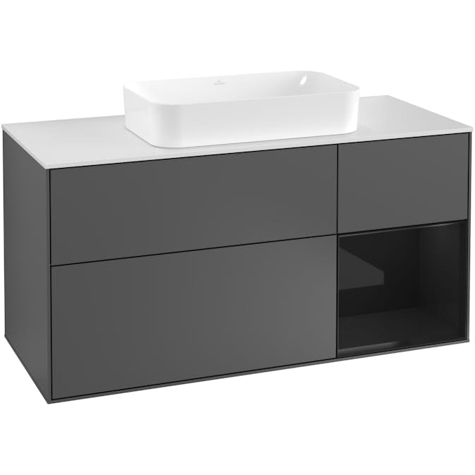 Tvättställsskåp Villeroy & Boch Finion med 3 Lådor Hylla och Bänkskiva för Fristående Tvättställ