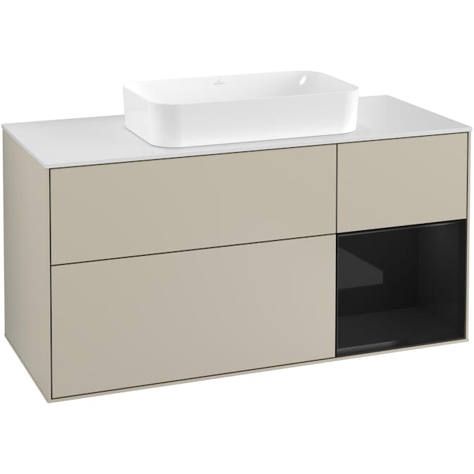 Tvättställsskåp Villeroy & Boch Finion med 3 Lådor Hylla och Bänkskiva för Fristående Tvättställ