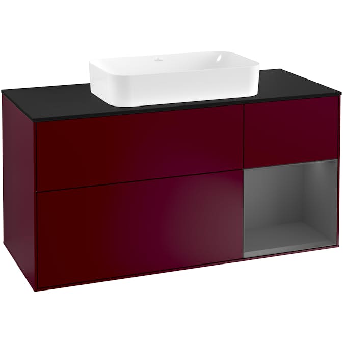 Tvättställsskåp Villeroy & Boch Finion med 3 Lådor Hylla och Bänkskiva för Fristående Tvättställ
