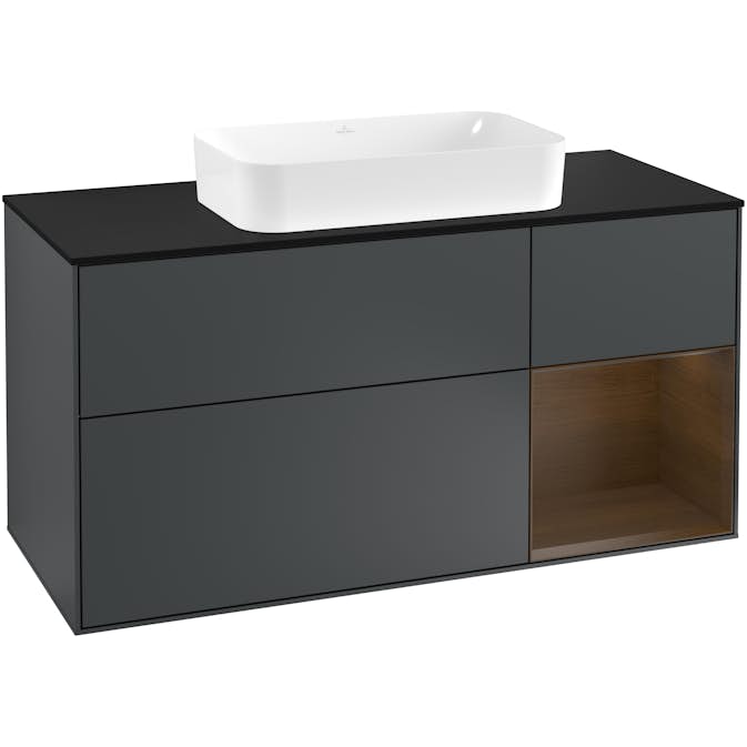 Tvättställsskåp Villeroy & Boch Finion med 3 Lådor Hylla och Bänkskiva för Fristående Tvättställ