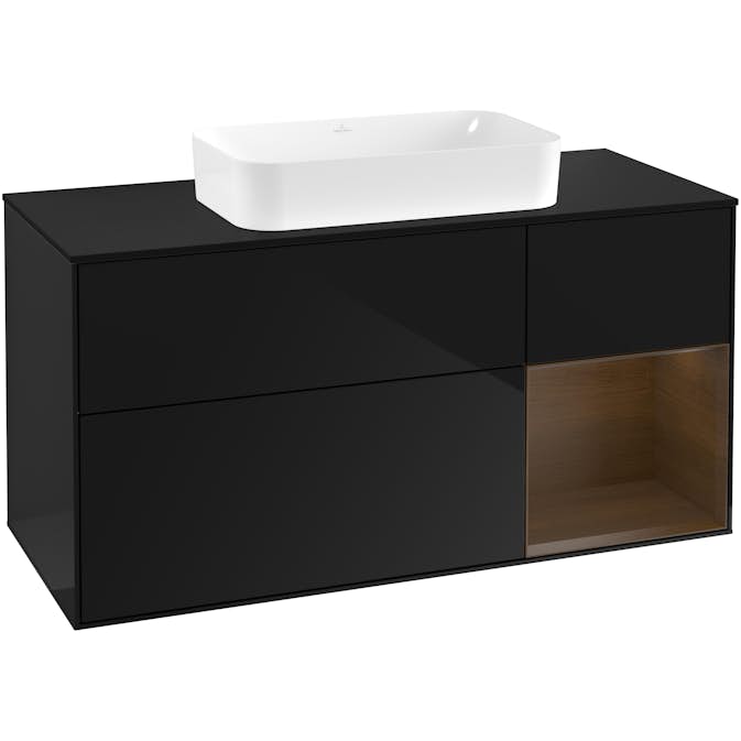 Tvättställsskåp Villeroy & Boch Finion med 3 Lådor Hylla och Bänkskiva för Fristående Tvättställ
