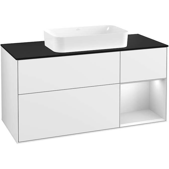 Tvättställsskåp Villeroy & Boch Finion med 3 Lådor Hylla och Bänkskiva för Fristående Tvättställ