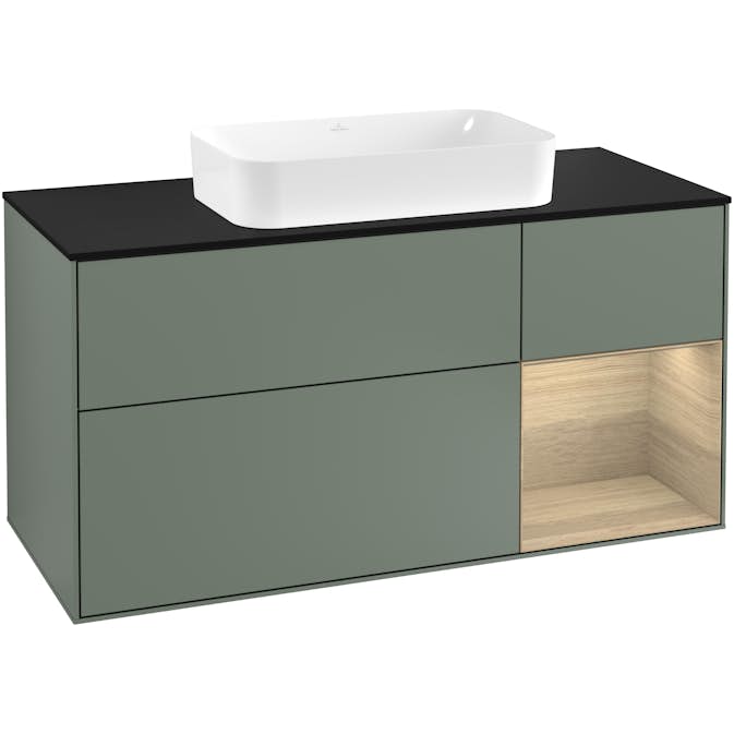 Tvättställsskåp Villeroy & Boch Finion med 3 Lådor Hylla och Bänkskiva för Fristående Tvättställ