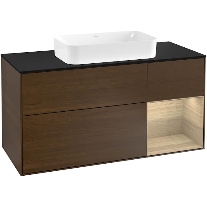 Tvättställsskåp Villeroy & Boch Finion med 3 Lådor Hylla och Bänkskiva för Fristående Tvättställ