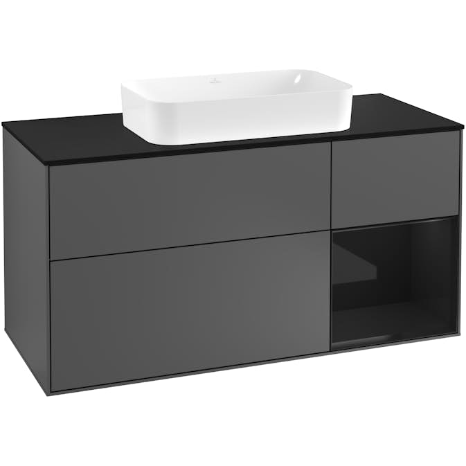 Tvättställsskåp Villeroy & Boch Finion med 3 Lådor Hylla och Bänkskiva för Fristående Tvättställ