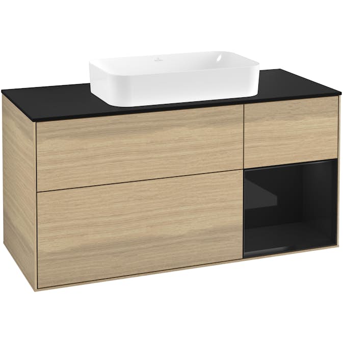 Tvättställsskåp Villeroy & Boch Finion med 3 Lådor Hylla och Bänkskiva för Fristående Tvättställ