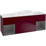 Tvättställsskåp Villeroy & Boch Finion med Två Hyllor och Bänkskiva för Fristående Tvättställ
