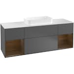 Tvättställsskåp Villeroy & Boch Finion med Två Hyllor och Bänkskiva för Fristående Tvättställ