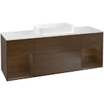 Tvättställsskåp Villeroy & Boch Finion med Två Hyllor och Bänkskiva för Fristående Tvättställ