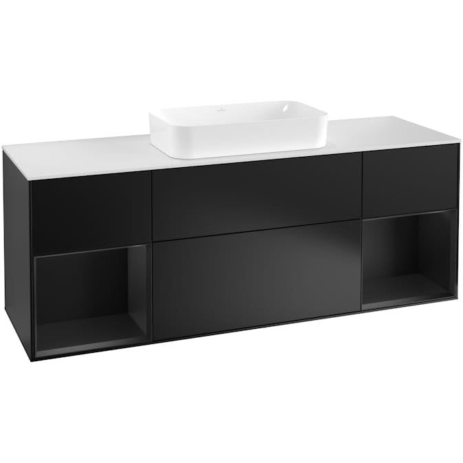 Tvättställsskåp Villeroy & Boch Finion med Två Hyllor och Bänkskiva för Fristående Tvättställ