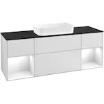 Tvättställsskåp Villeroy & Boch Finion med Två Hyllor och Bänkskiva för Fristående Tvättställ