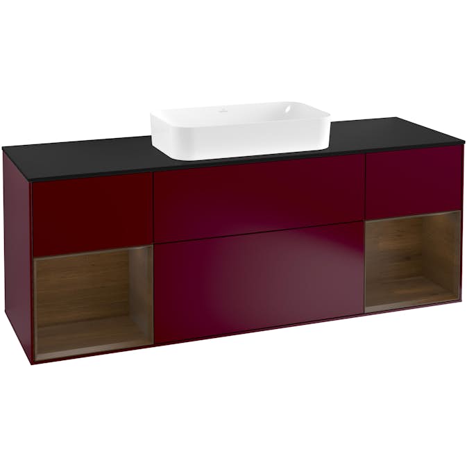 Tvättställsskåp Villeroy & Boch Finion med Två Hyllor och Bänkskiva för Fristående Tvättställ