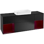 Tvättställsskåp Villeroy & Boch Finion med Två Hyllor och Bänkskiva för Fristående Tvättställ