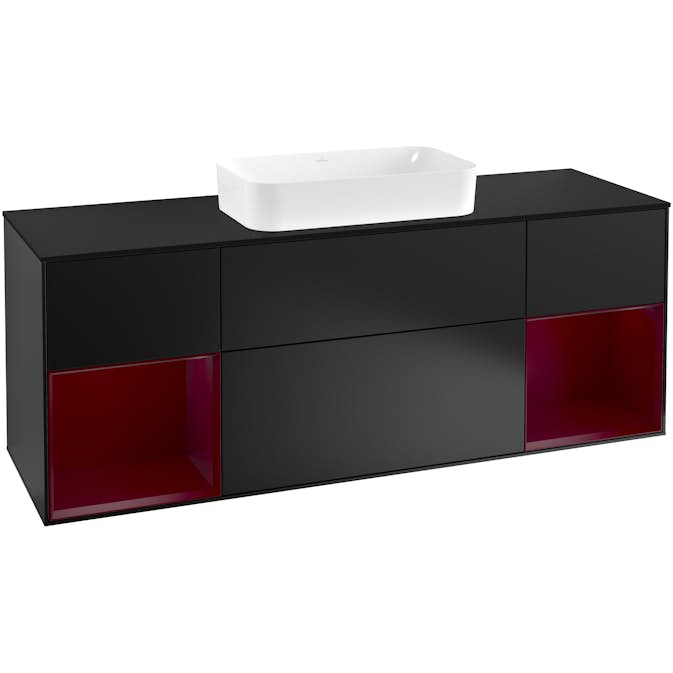 Tvättställsskåp Villeroy & Boch Finion med Två Hyllor och Bänkskiva för Fristående Tvättställ