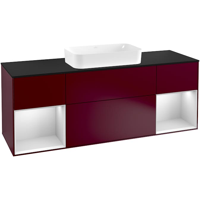 Tvättställsskåp Villeroy & Boch Finion med Två Hyllor och Bänkskiva för Fristående Tvättställ