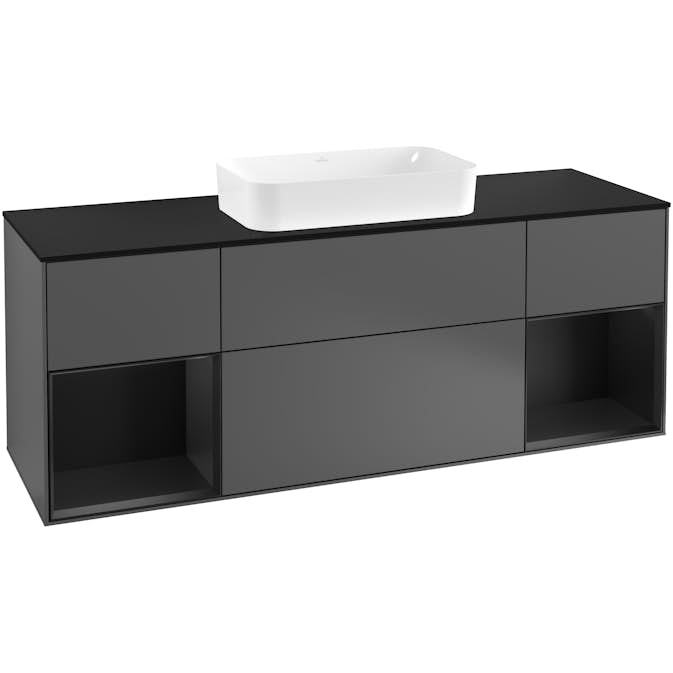 Tvättställsskåp Villeroy & Boch Finion med Två Hyllor och Bänkskiva för Fristående Tvättställ