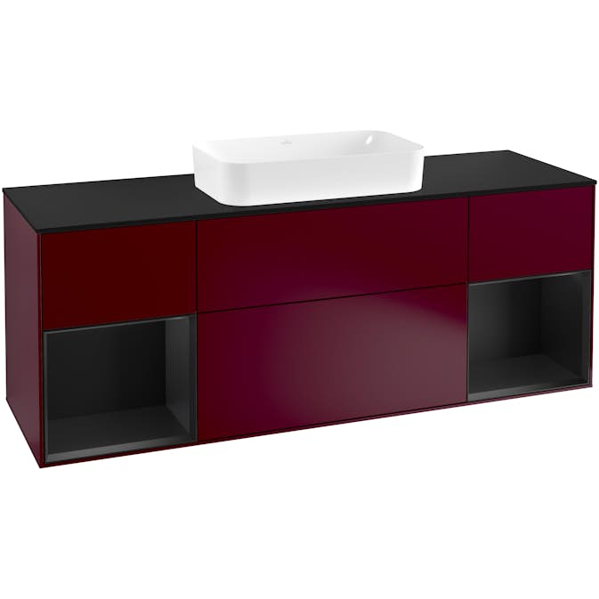 Tvättställsskåp Villeroy & Boch Finion med Två Hyllor och Bänkskiva för Fristående Tvättställ